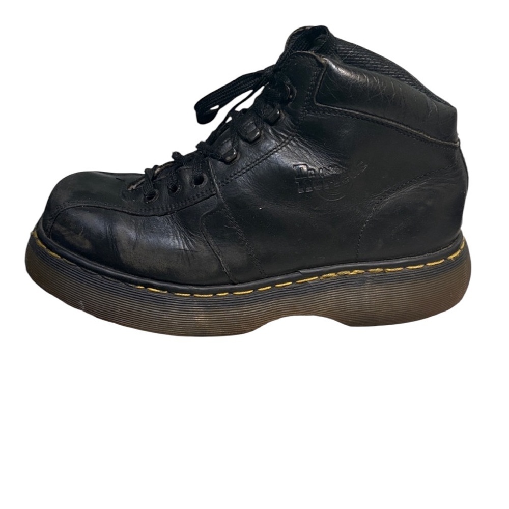 Vintage Y2K Dr. Martens Chunky Black Leather Boots 8346 Men Size 8 BLEMISH